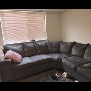 Suede Heather Gray Sectional